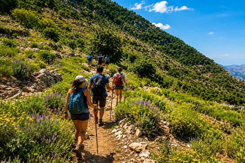 Hiking trail to Chouwen Lake, Lebanon