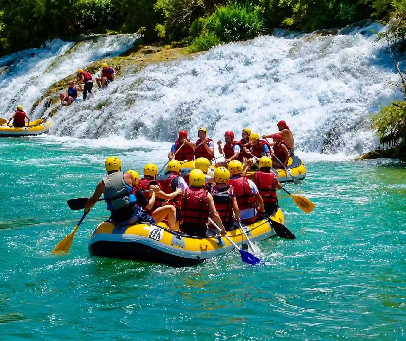 White-water rafting on the Assi River, Lebanon