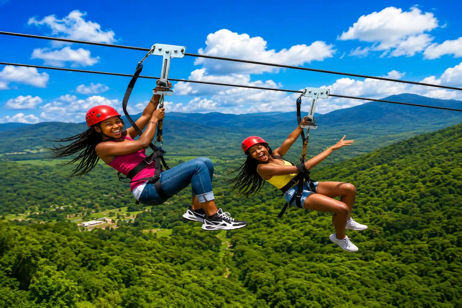 Zipline adventure in the Lebanese mountains