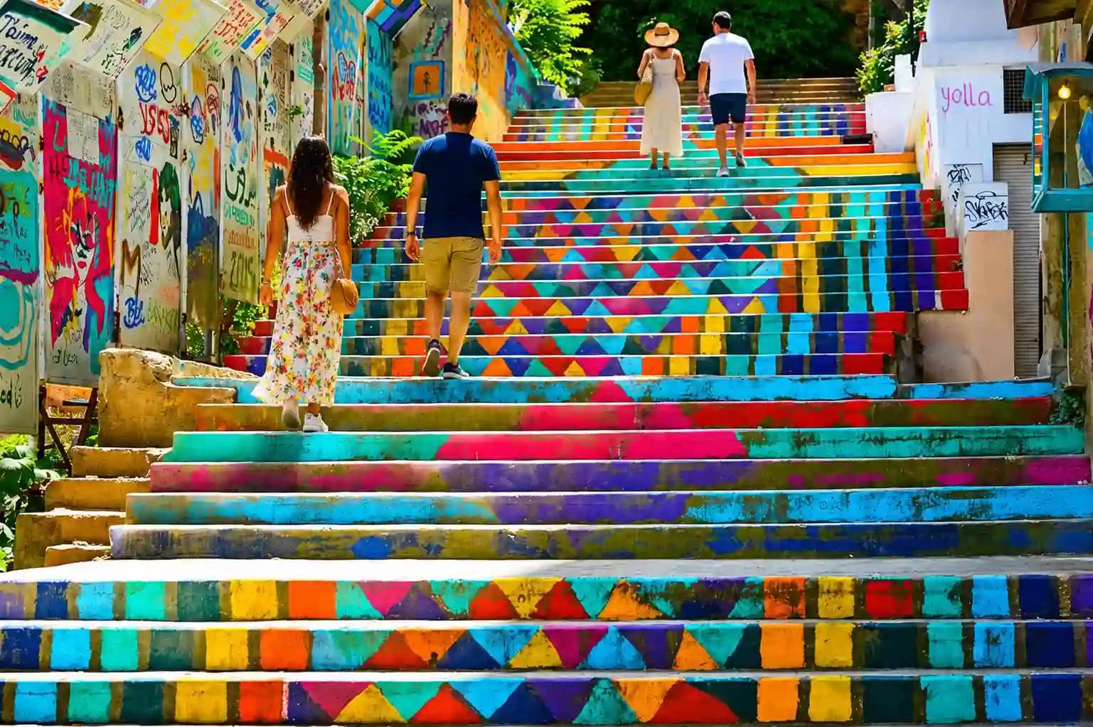 Beirut Colored stairs